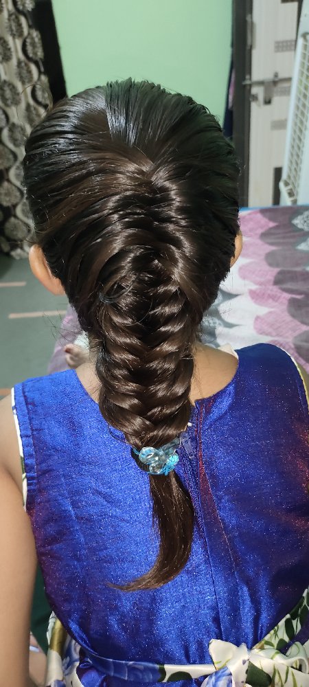 Very beautiful hairstyle.. Dutch braid with khajuri braid mehndi hairstyle✨  . . @highlightsalon_ | By Highlight SalonFacebook